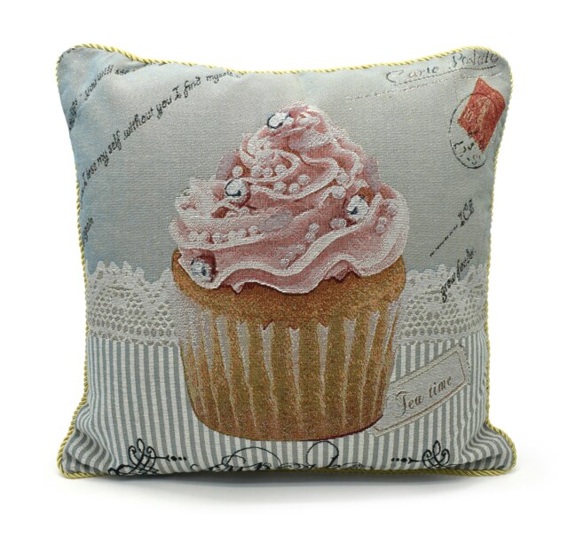 Tapestry Filled Scatter Cushion - 43cm x 43cm Multi Cupcake