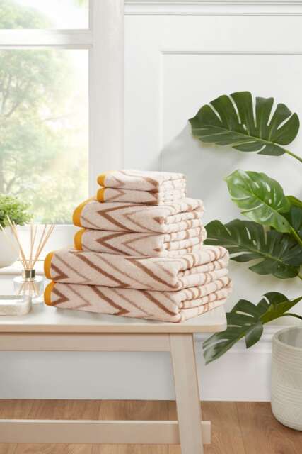 Helix Cotton Towels Striped Luxury Soft Quick Dry Absorbent (Set Of 2) Brown Face cloth 2