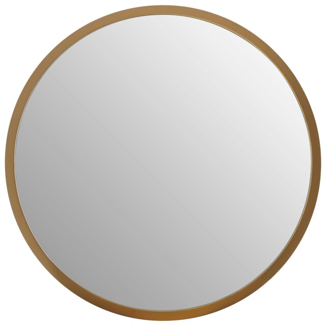 Athena Medium Round Wall Mirror With Gold Frame Gold