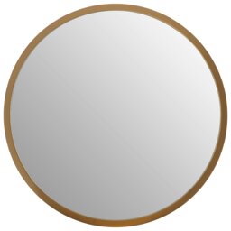 Athena Medium Round Wall Mirror With Gold Frame Gold