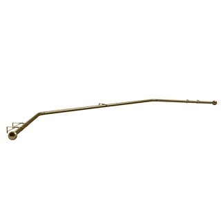 19mm 400cm Antique Brass Ball End Eyelet Bay Pole Set 400cm Bronze Bronze