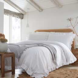 Appletree Cassia Frill Duvet Cover Set White