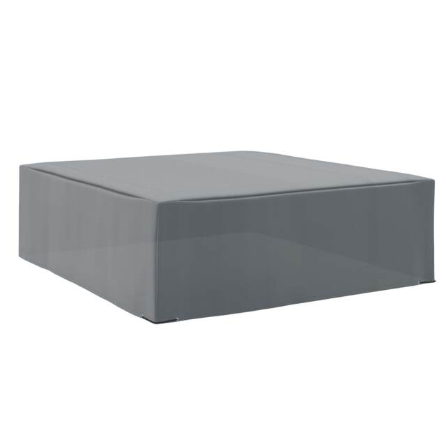 Outsunny 205x192cm Outdoor Garden Furniture Protective Cover Water UV Resistant Grey Grey 225cm x 210cm x 70cm