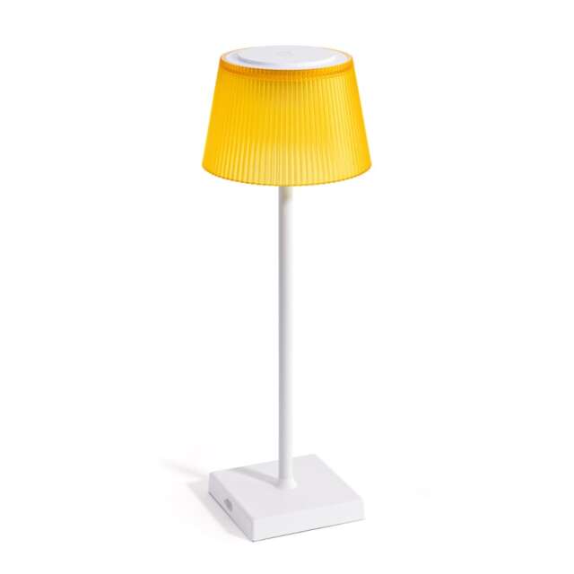 Auraglow Rechargeable Cordless LED Table Lamp - CAPRI Yellow White/Yellow