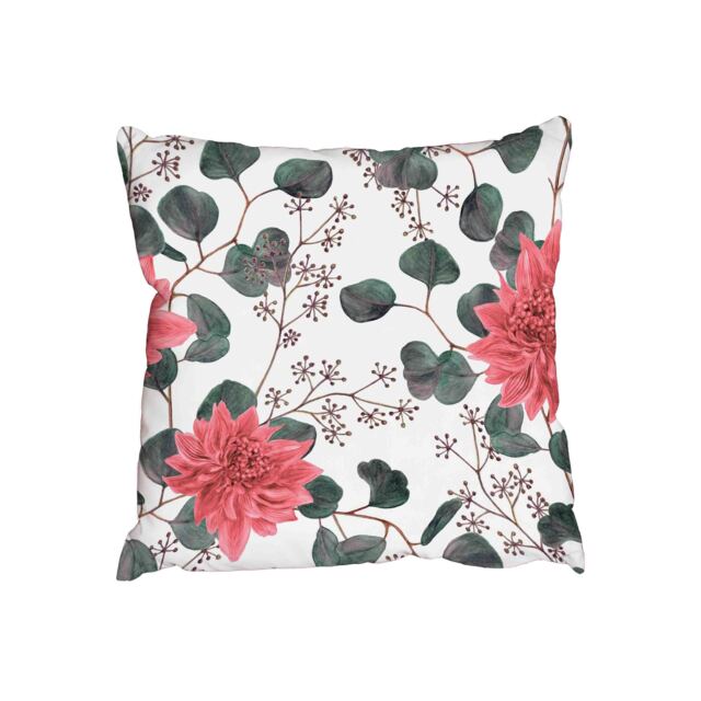 Watercolor Dahlia flowers (Outdoor Cushion)