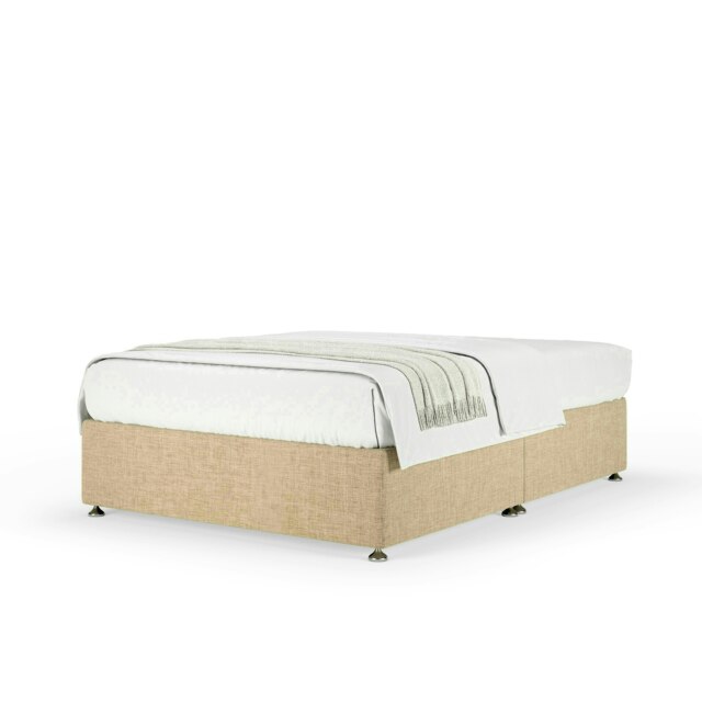 Neptune Spring Cream Linen Divan Set King Size