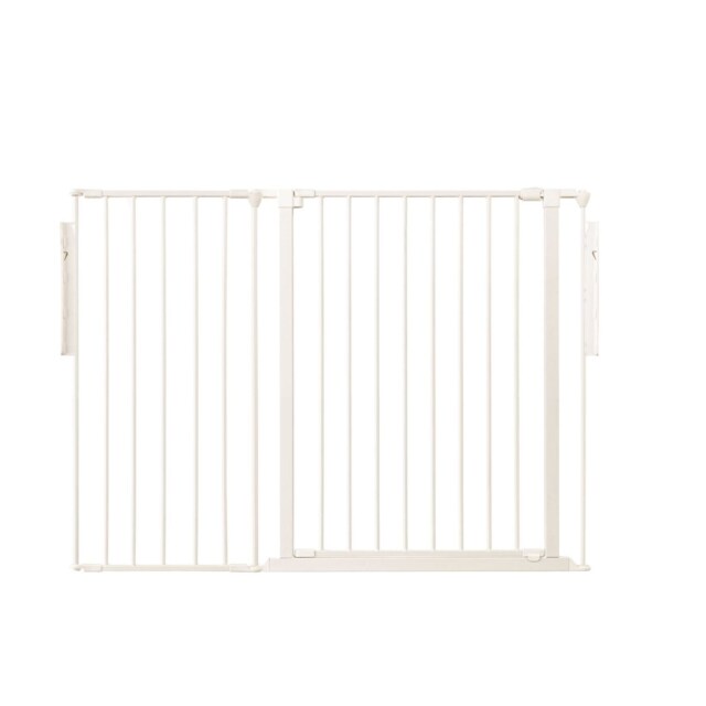 Safetots Premium Extra Tall Room Divider, up to 128cm Wide, White, 105cm Tall, Multi Panel Barrier for Baby and Toddler White