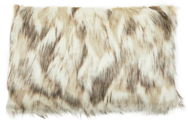 Bosie Lamina Natural Rectangular Fur Cushion Cream