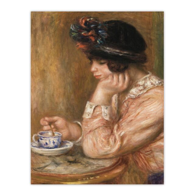 "Cup of Chocolate Renoir Vintage Huge Wall Art Poster Print 24X32"""