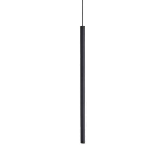 Look 40cm Slim Pendant Ceiling Light Black 1x LED 220lm 3000K