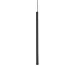 Look 40cm Slim Pendant Ceiling Light Black 1x LED 220lm 3000K