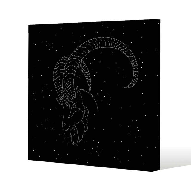 Capricorn zodiac sign (canvas) Cream
