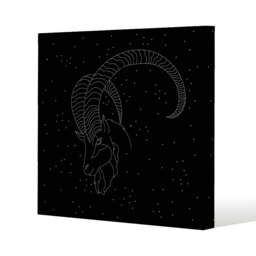 Capricorn zodiac sign (canvas) Cream