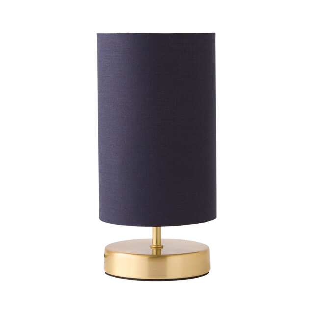 ValueLights Francis Gold Touch Table Lamps Navy Shade and Bulb