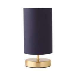 ValueLights Francis Gold Touch Table Lamps Navy Shade and Bulb