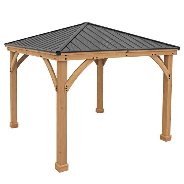 Yardistry Wooden Gazebo 10ft x 10ft (3m x 3m), Meridian Series