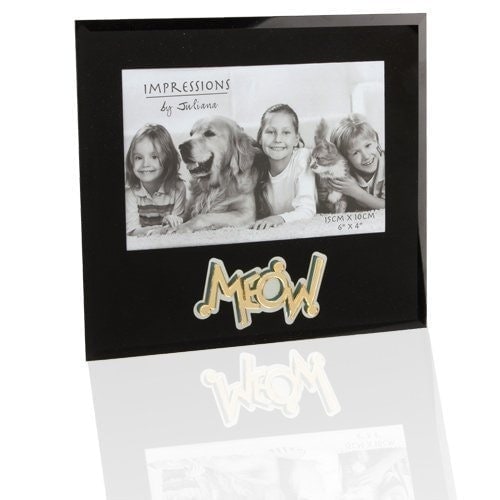 "MEOW Cat Photo Picture Frame 6x4"" NEW in BOX Cat Lovers Gift Idea"
