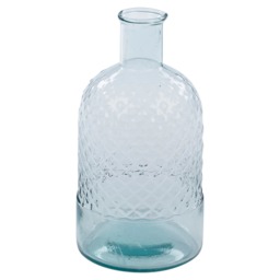 Bottle Glass Vase Honeycomb Wide Mouth Heavy Rounded Design Flowers Arrangements Clear Clear Honeycomb