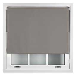 FURNISHED Grey Roller Blackout Made to Measure Insulated Easy Fit Window Blinds Grey Dark Grey