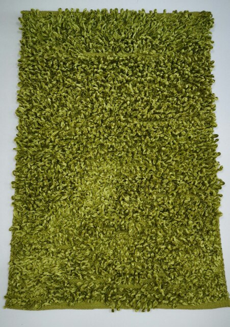 Oxford Shaggy Polyester Rug (55x85 cm) Green 1