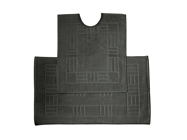 Chatsworth Pure Cotton Bath Mats Super Soft and absorbent (85x50 cm) Black Black 80x50 cm 1