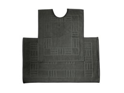 Chatsworth Pure Cotton Bath Mats Super Soft and absorbent (85x50 cm) Black Black 80x50 cm 1