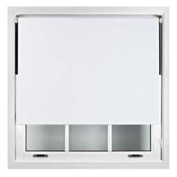 Blackout Roller Blind 105cm Wide x 165cm Long Metal Fittings White White