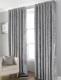 Bliss Eyelet Curtains - 168x229cm - Silver