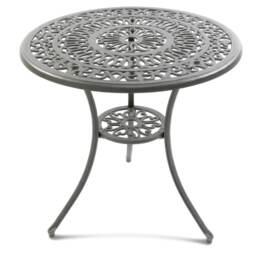 Homeology POSITANO Garden and Patio Grey Cast Aluminium Bistro Table