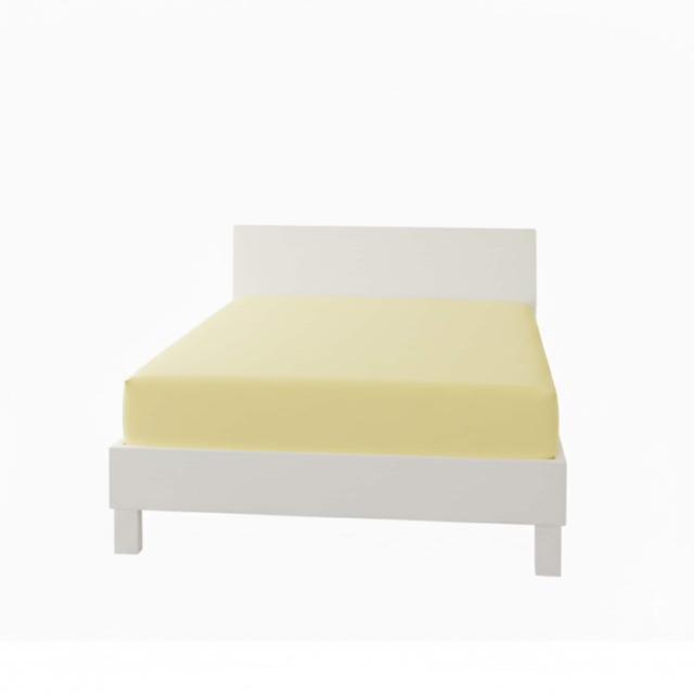 Polycotton Fitted Sheet Extra Deep 40cm Skirt Easy Care Yellow Lemon Single