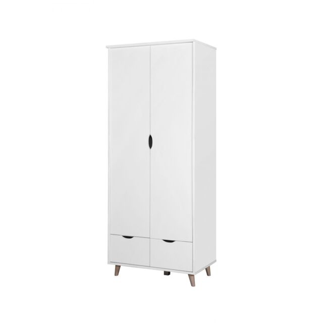 Pulford 2 Door Double Wardrobe In White Bedroom Furniture Storage Cupboard
