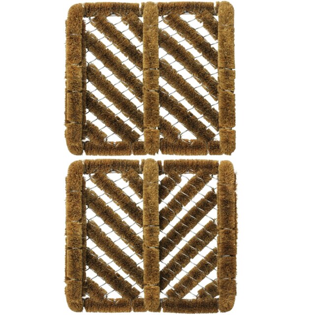 JVL Boston Natural Coir Boot Scraper Mat, 30 x 35 cm