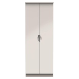 Holborn Double Wardrobe in Kashmir Gloss & Kashmir (Ready Assembled) Cream Kashmir Gloss & Kashmir