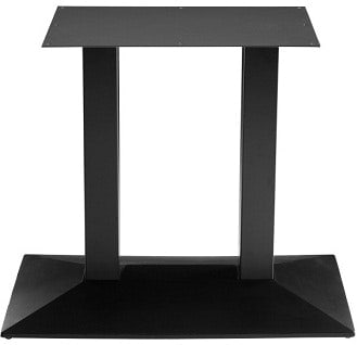 Aksam Large Double Pedestal Table Base Black Cast Iron Black