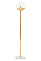 Orsina Revive Gold Finish Metal Floor Lamp with White Marble Base