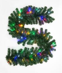 2m Prelit Alaskan Pine Christmas Christmas Garland Green