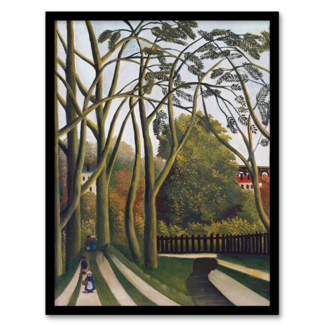 "The Banks of the Bievre Rousseau Vintage Framed Wall Art Print 12X16"""