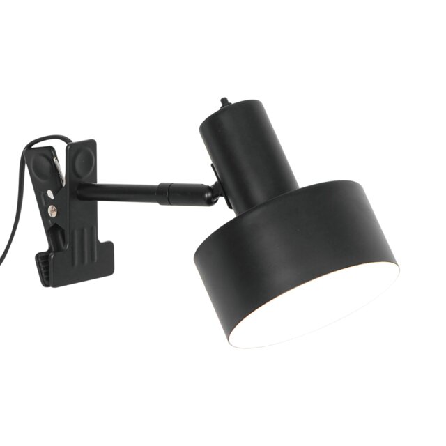 Nordlux Matis Indoor Clamp Lamp Black Metal E27 On-Fixture Switch - Mains Powered, IP20