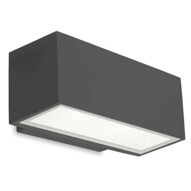 Afrodita Outdoor LED Down Wall Light Urban Grey 22cm 1217lm 4000K IP65