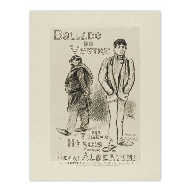 Ballade du Ventre Theatre Poster Steinlen Huge Wall Art Print 18X24 In