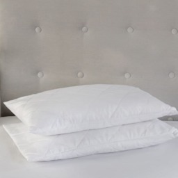 Quilted Pillow Protectors 2PK Soft Touch Microfibre Protector Zippered Closing White