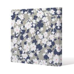 Grey, Purple & White Flowers (Canvas Print) / 61 x 61 x 4cm Multi