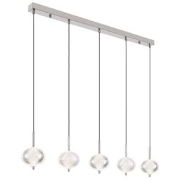 Aida Bar Pendant Ceiling Light Chrome 5x LED 3000-4500K