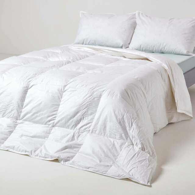 Homescapes Duck Down 10.5 Tog Duvet, King White King