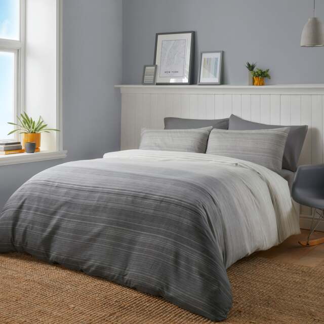 Fusion Fairhaven Duvet Cover Set Charcoal