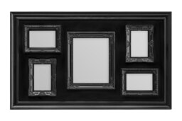 Black Contemporary 5 Photo Frame,Plastic Picture Holder,Versatile 3 Portrait & 2 Landscape Image Holder Black One Size