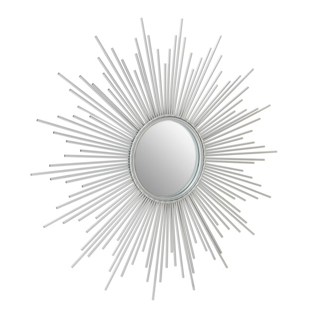 Cristal Silver Finish Wall Mirror Silver