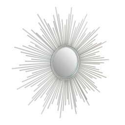 Cristal Silver Finish Wall Mirror Silver