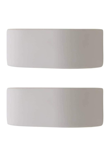 ValueLights Pair Ceramic Paint Me White Indoor Wall Light and Bulbs
