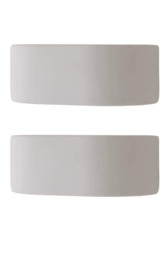 ValueLights Pair Ceramic Paint Me White Indoor Wall Light and Bulbs